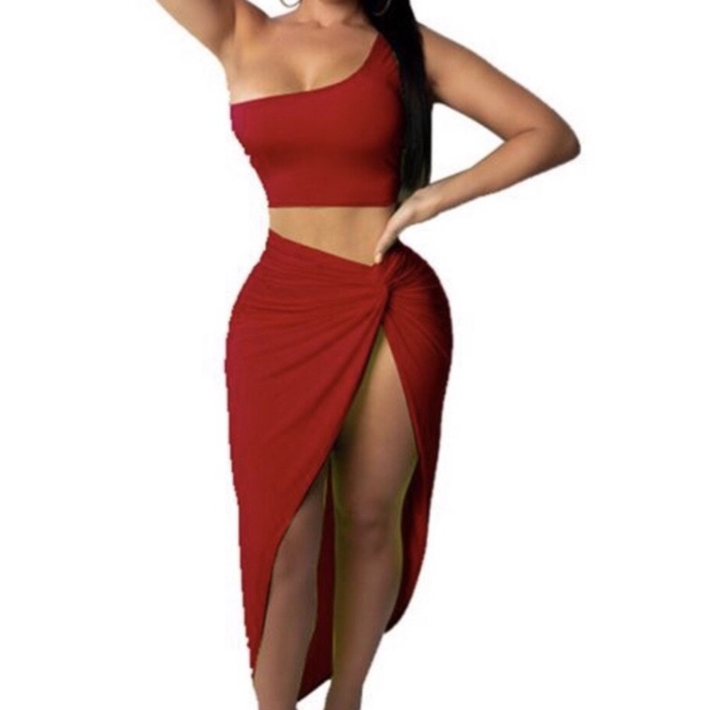 Red Two Piece Matching Set